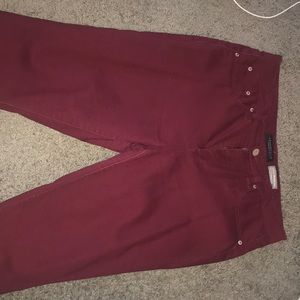 Burgundy high waisted jeggings